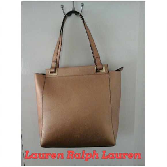 Lauren Ralph Lauren Gold Tote Purse - Picture 2 of 5